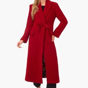 Ted Baker Bow Wool Blend Longline Coat